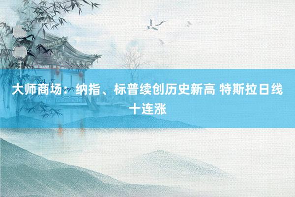 大师商场：纳指、标普续创历史新高 特斯拉日线十连涨